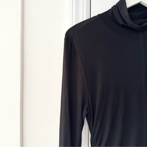 Michael Costello X Revolve Shirred Side Tie Bodycon Mini Dress in Black Medium - Picture 5 of 11